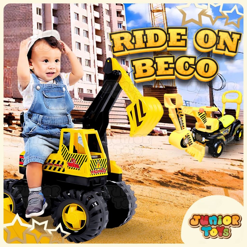 Mainan Excavator Mobil Mobilan Anak Bisa Dinaiki Beko Dorong Ride On Toys
