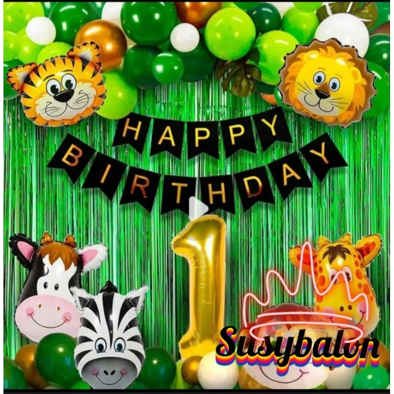 Paket Dekorasi Tema Animal/Dekorasi Ulang Tahun Animal Safari