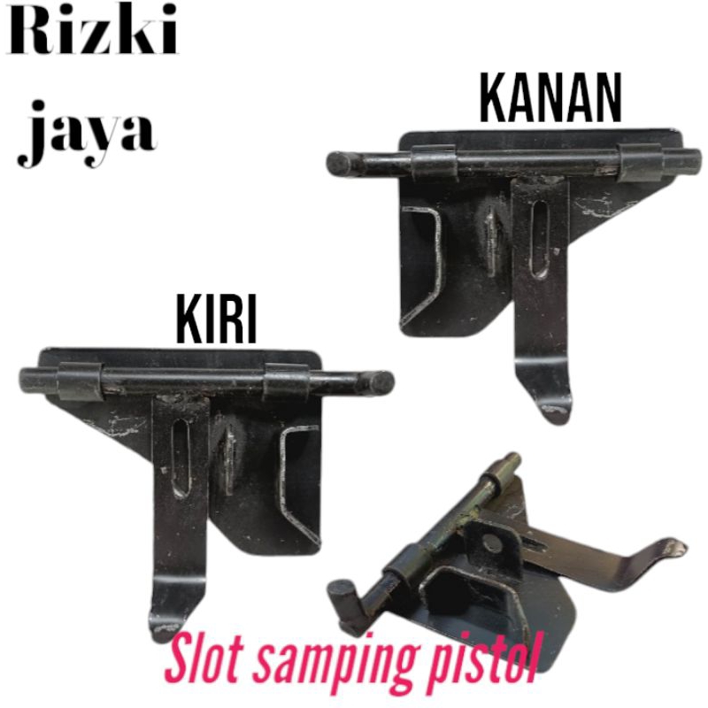 GRENDEL KUNCI SLOT PINTU BESI MODEL PISTOL [ slot samping pistol accessories pagar]