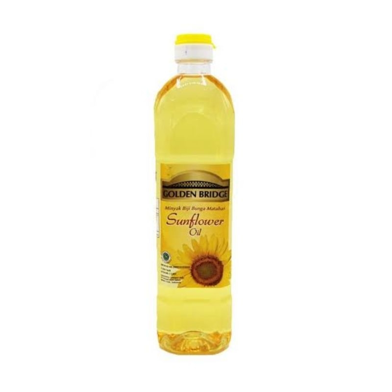 

Minyak goreng sayur biji bunga matahari sun flower sunflower oil Golden Bridge halal impor 1 liter