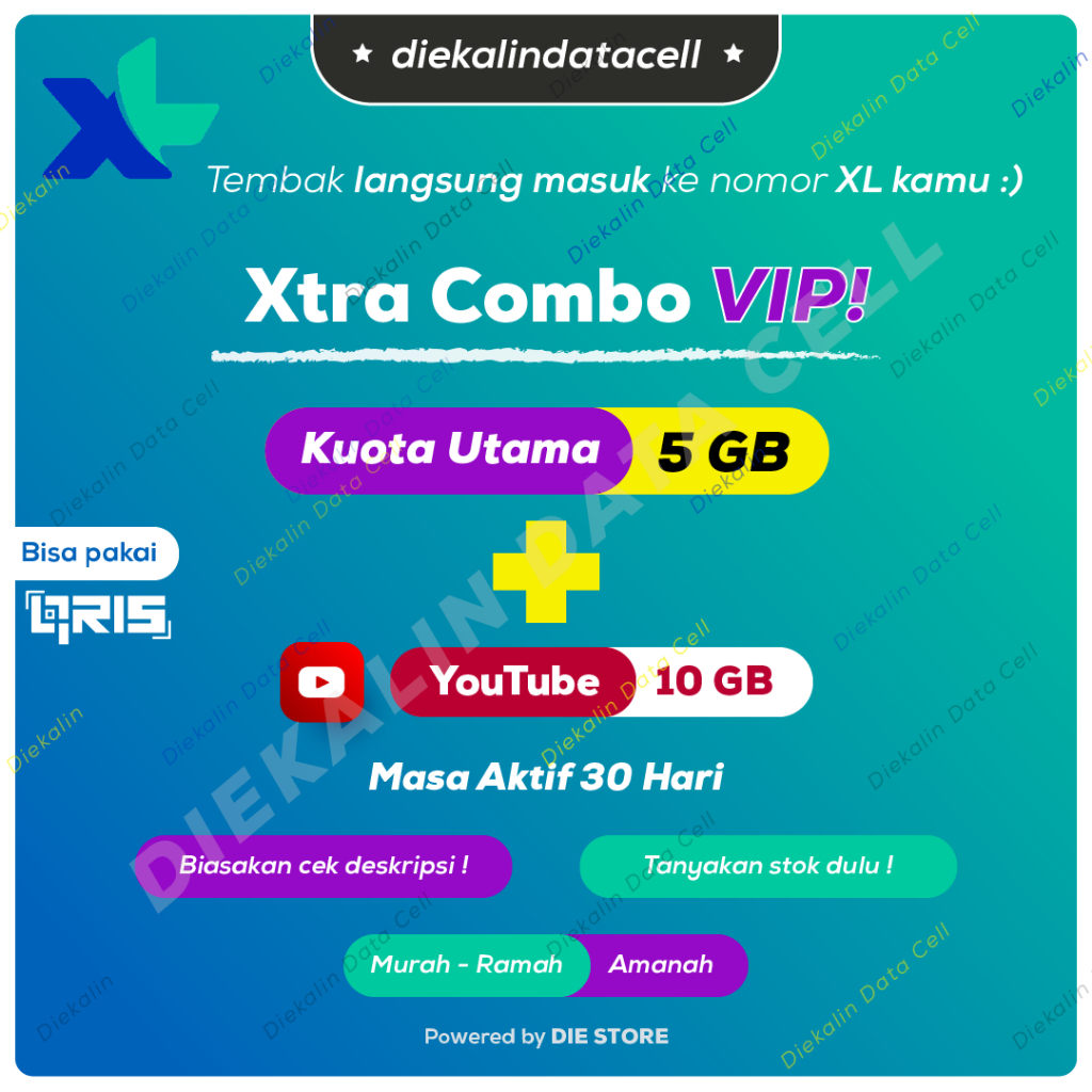 XTRA COMBO PLUS VIP 0KB Tembak/Inject Kuota Murah XL Axiata Extra Combo - Murah Ramah Amanah