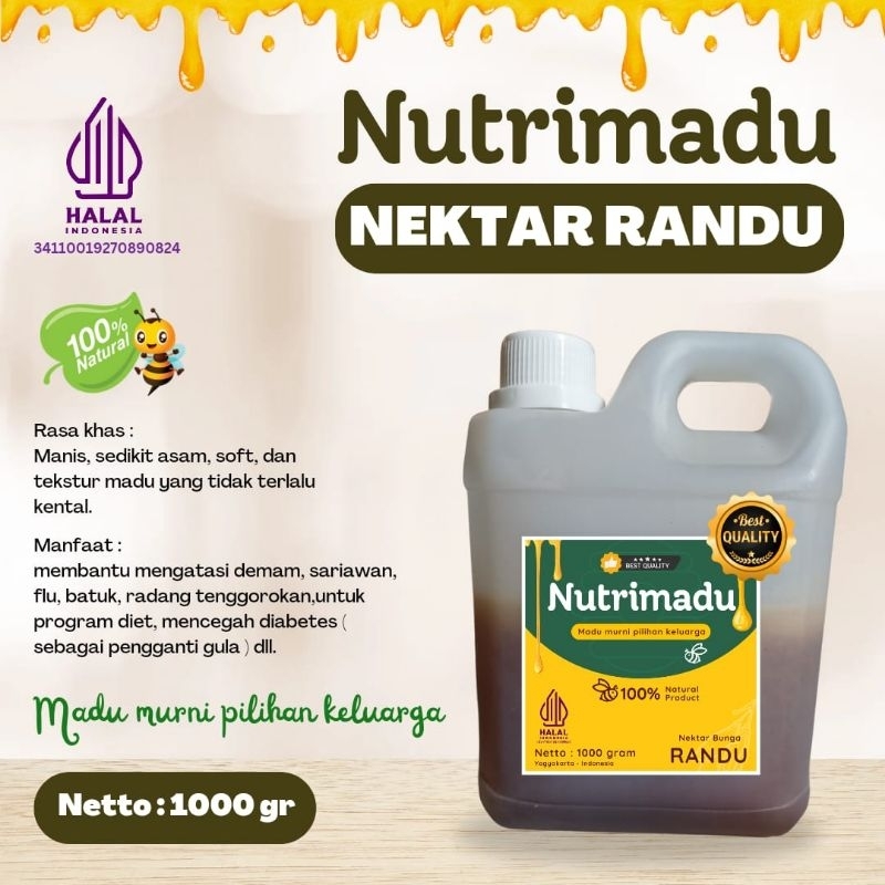 

MADU MURNI, MADU ASLI, NEKTAR BUNGA RANDU 1KG