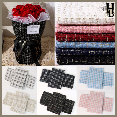 

Kertas Bunga Kain Tweed Cloth Flower Wrapping Fabric Wrapped Bouquets /Kain Pembungkus Wrap Bunga 6268