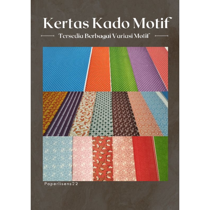 

Kertas Kado / Kertas Motif / Paper Gift / Kertas Kado Wrapping Paper / Kertas Batik / Kertas Polkadot / Kertas Blok Warna - Bunga