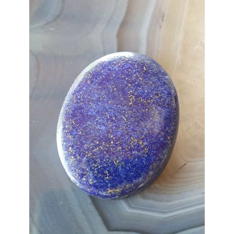 GG081 - Lapis Lazuli, 62 CT, Batu Akik Alam Asli untuk Cincin atau Liontin, Natural Original Cabocho