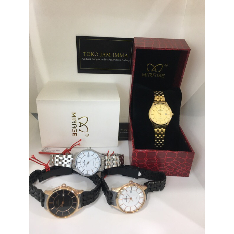 Jam Mirage Cewek Original Bergaransi 8544BRP-L Plus Kotak Busa