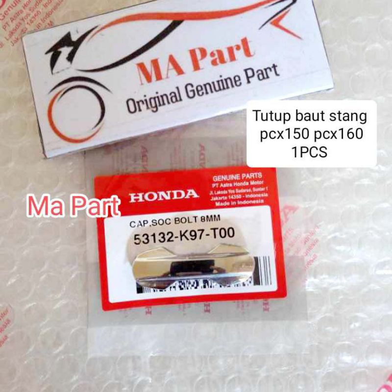 CAP COVER TUTUP BAUT STANG STIR RAISER PCX 150 PCX150 53132-K97-T00 ASLI AHM