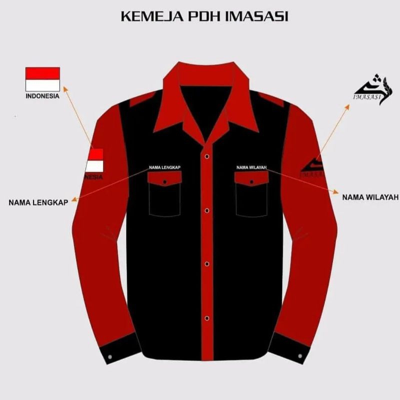 Baju PDH/PDL CUSTOM/BAJU ORGANISASI/BAJU KERJA/SERAGAM ORGANISASI