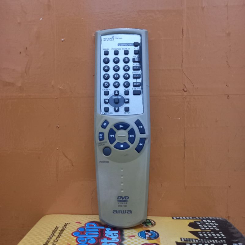 REMOTE ORIGINAL DVD VIDEO CD AIWA SERI RC-AVL07