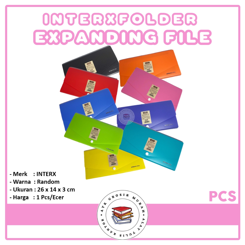 

INTERX - Expanding File Cheque 7 Pocket Warna Random - Pcs