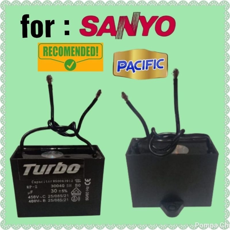 Kapasitor mesin pompa air jetpump sanyo pdh 255 jp f d pdh255 sumur dalam 250 watt 30 meter jet pump