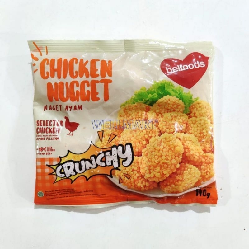 

Belfoods Chicken Nugget Crunchy 140gr Naget Ayam Krispi