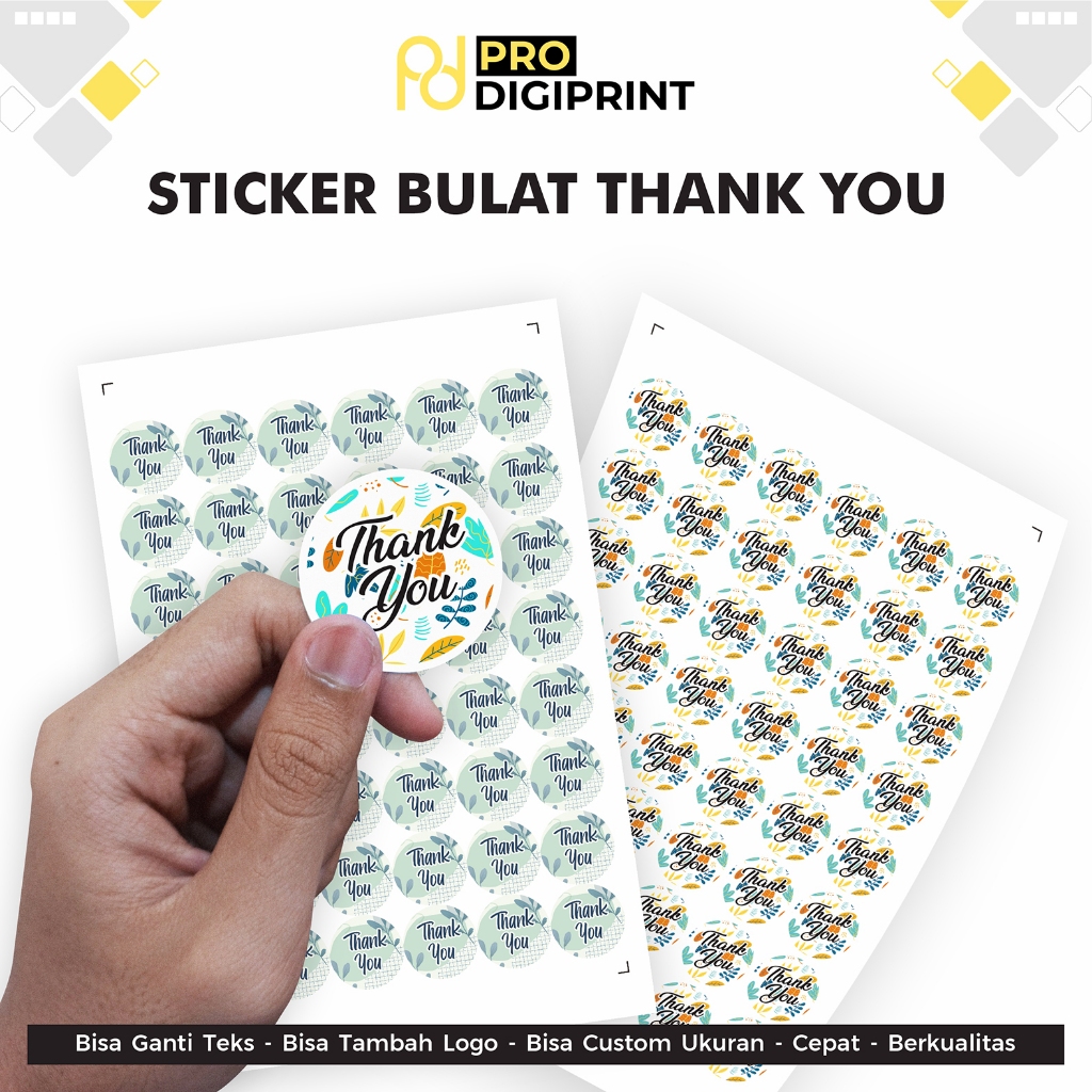 

Cetak Stiker Chromo Thankyou Bulat 5 x 5 Cm Free Template ( Pro Digiprint )