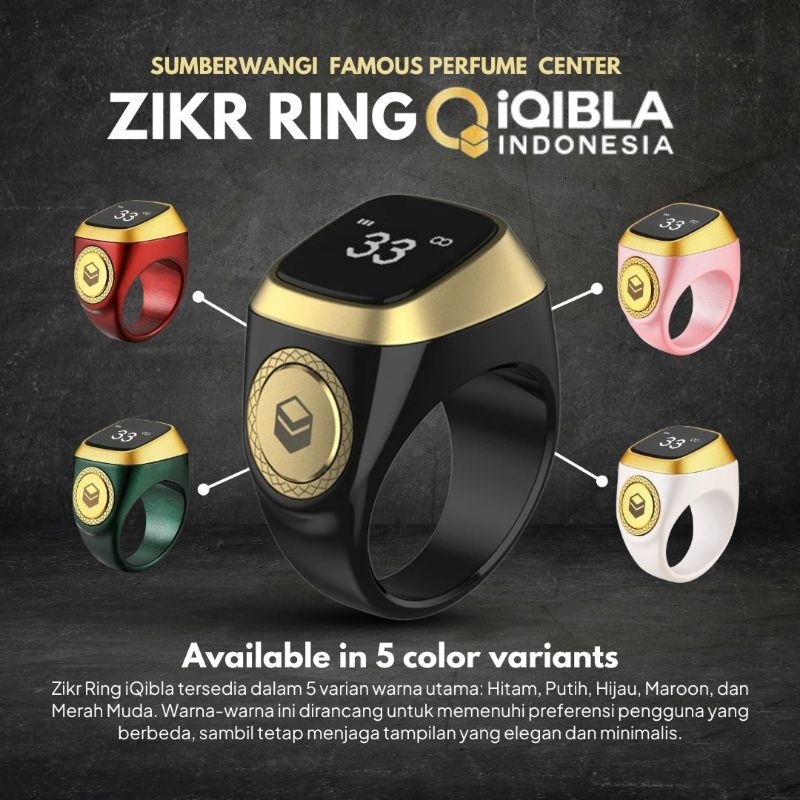 IQIBLA ZIKIR RING ORIGINAL / Iqibla Smart Tasbih Digital / Tasbih Digital Bluetooth