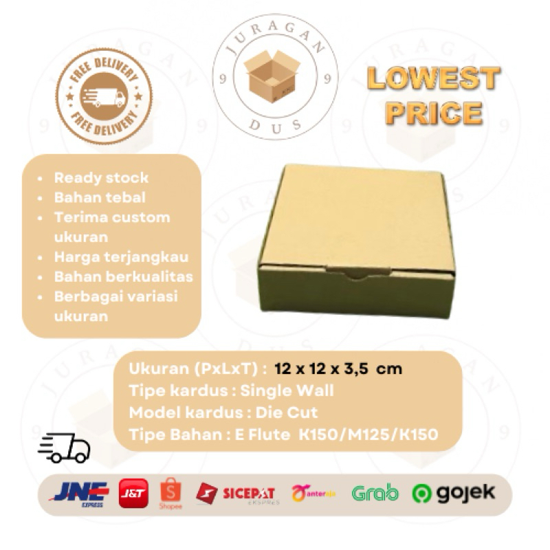 

Kardus Uk 12 x 12 x 3,5 CM Die Cut