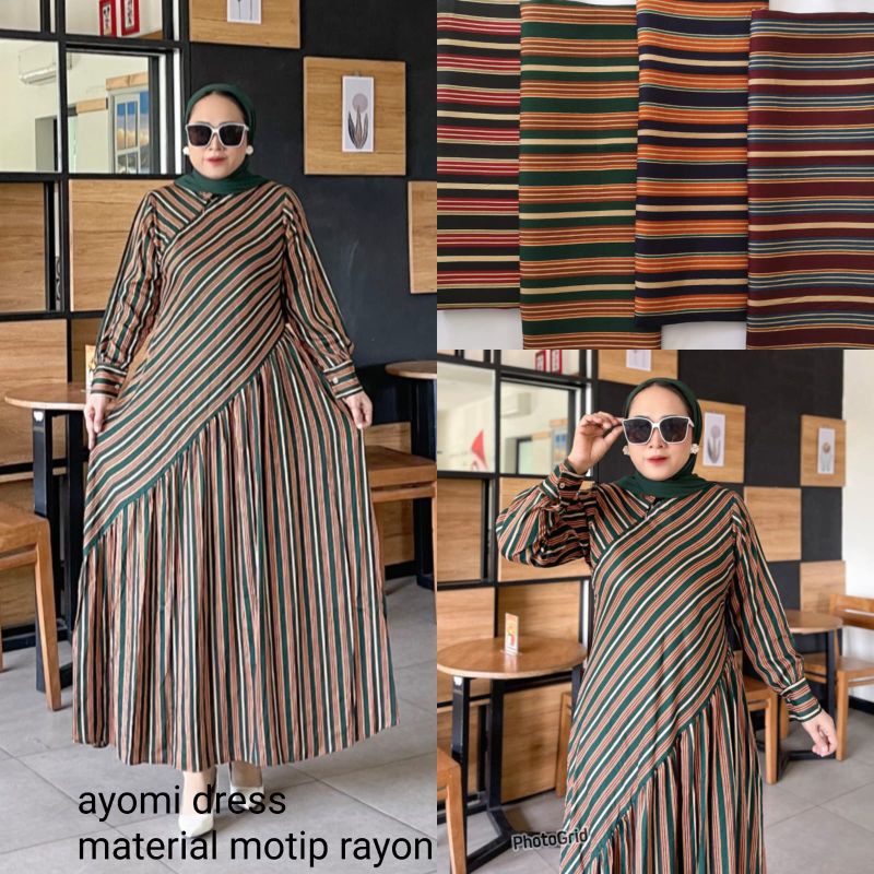gamis salur terbaru, gamis viral bahan rayon premium (cod)