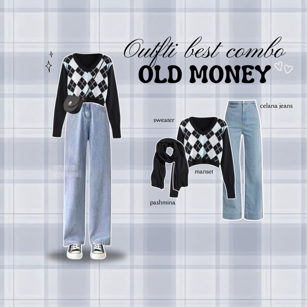 Setelan OOTD OLD MONEY Hijab Casual Set Korean Wanita Outfit Pinteres Outfit OOTD Hangout Set AA254