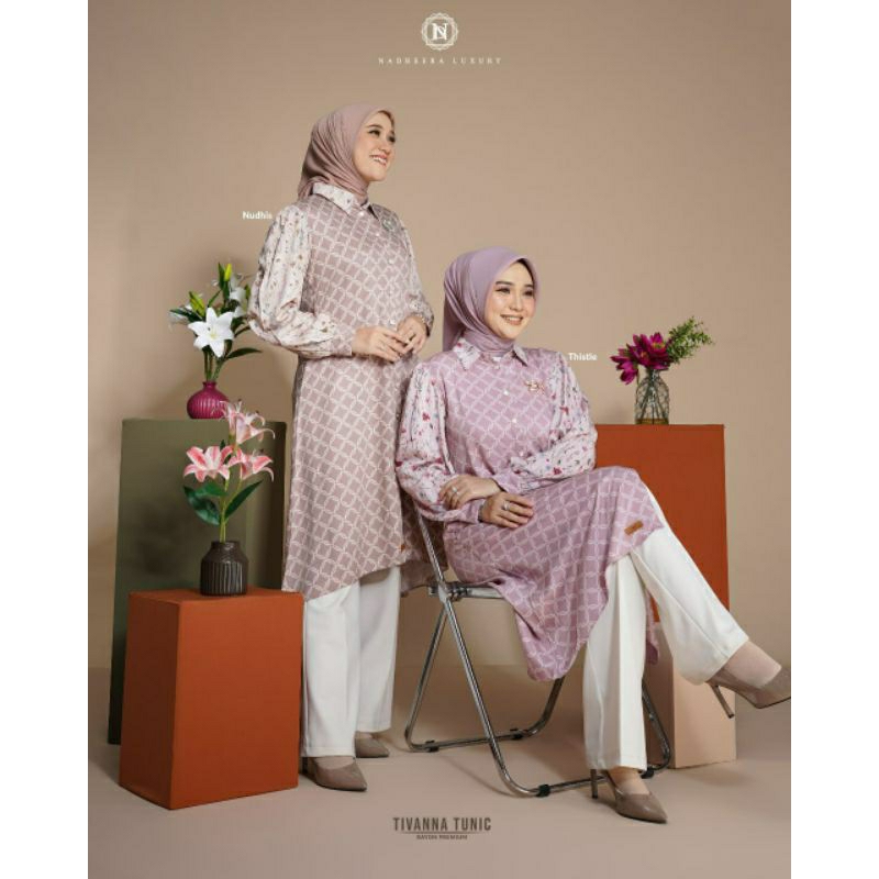 Terbaru || Tivanna Tunik By Nadheera Luxury √ Tunik Nadheera √ Tunik adem √ Tunik motif √ Tunik mura