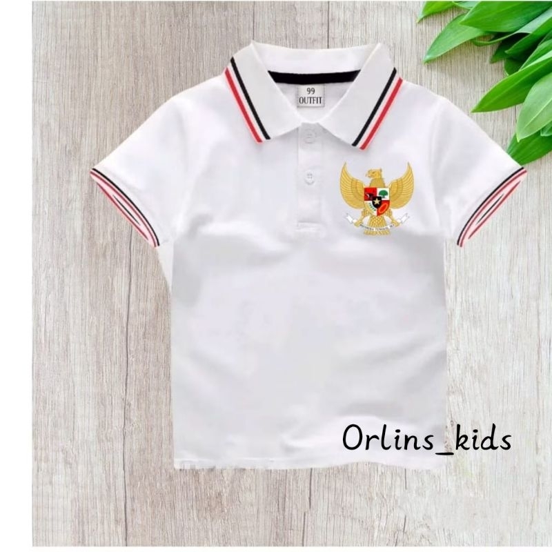 KAOS POLO WANGKI KRAH ANAK BORDIR GARUDA