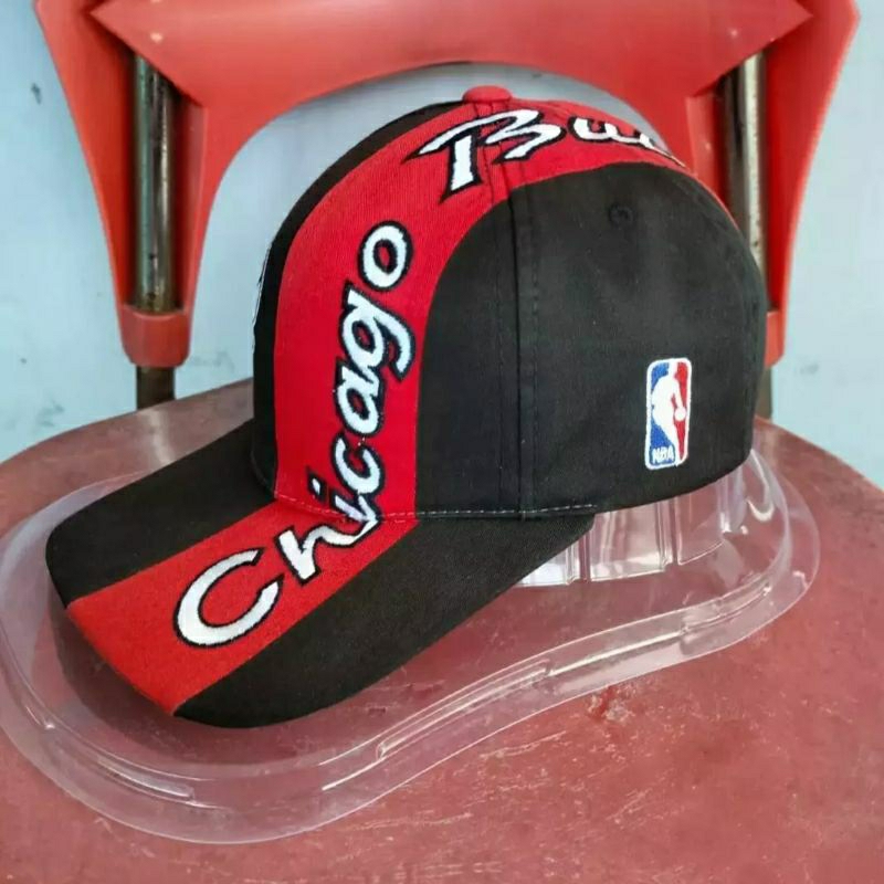 topi chicago bulls big logo snapback chicago bulls nba vintage sports specialties 1990