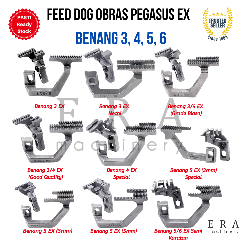 Feed dog Obras Pegasus EX  Benang 3 4 5 6
