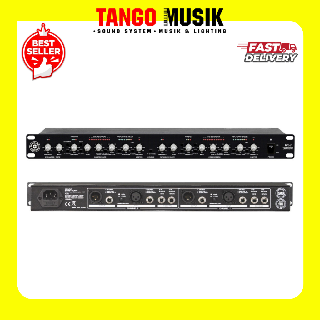 TOPP PRO TCL-2 Compressor / Limiter / Gate 2 Channel Original 101% (GARANSI 12 BULAN) COMPRESSOR LIM
