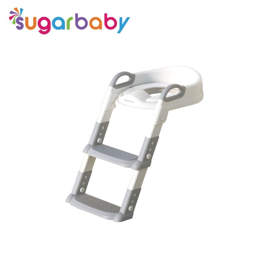Sugarbaby Potty Training Seat&ladder / Potty Seat/Toilet Training Anak - Grey White PRELOVED
