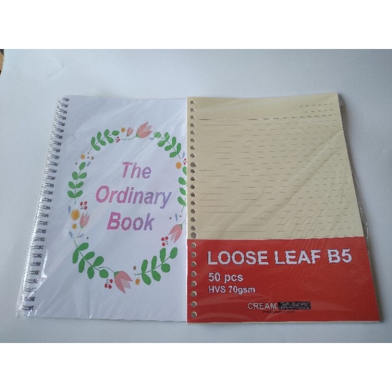 

Paket Promo : NoteBook B5 isi 60.lbr dan Loose Leaf B5 isi 50.lbr warna cream