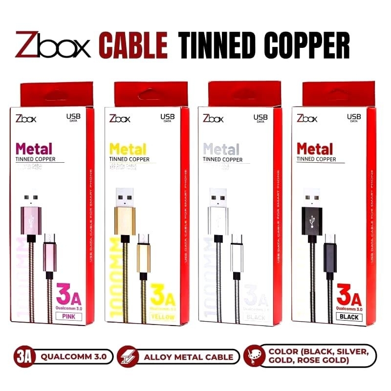 Kabel Zbox Full Metal Fast Charging Kabel Data Full Metal Zbox