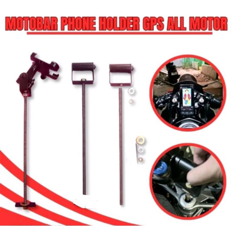 MOTOBAR BRACKET HP DUDUKAN HP UNIVERSAL UNTUK PHONE HOLDER CBR150R, CBR150R K45, CBR150R CBU, CBR150