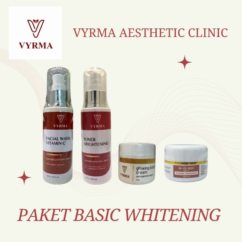 VYRMA Paket Basic Whitening atasi Flek hitam dan Wajah Cerah Glowing