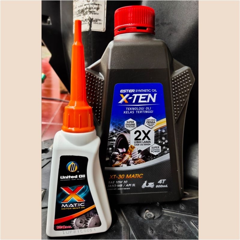 Paket Oli MATIC HONDA XTen/X-Ten 10W30 800ml + Oli Gardan/Gearbox 120ml