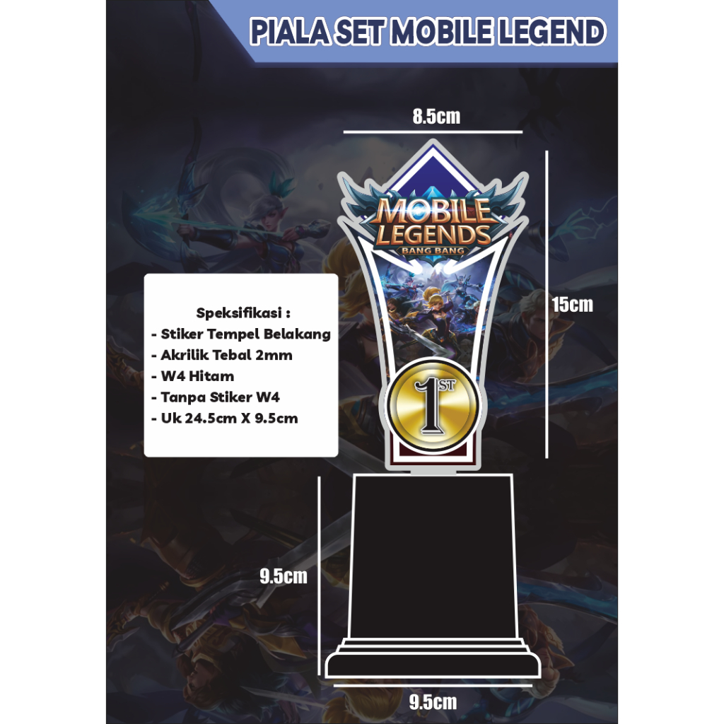 PIALA TROPHY MOBILE LEGEND SET 1,2,3