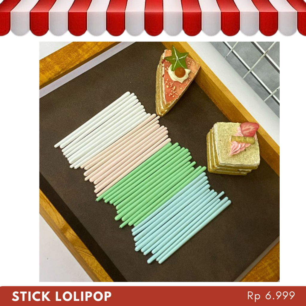 

(SKR) 100GRM Stik Lolipop Panjang - Stick Permen Putih Grade 2 - Stik Permen Warna - Tusukan Permen Lolipop BACA DESKRIPSI