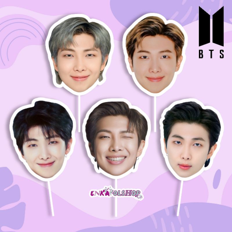FAN FACE/KIPAS MUKA BTS : NAMJOON (RM) handfan, kipas kpop, kipas karakter, kipas wajah, topeng pest