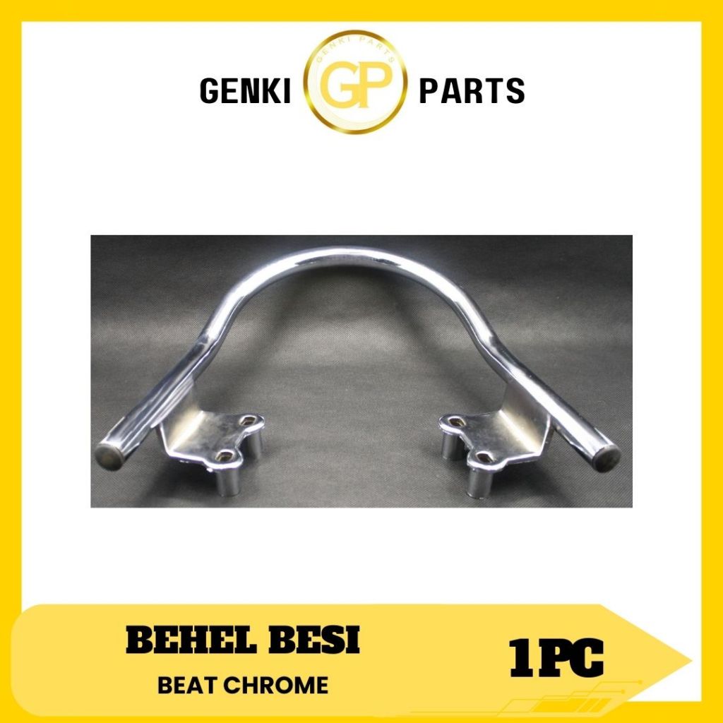 GENKI-PARTS/BEHEL-BESI/PEGANGAN-TANGAN-BELAKANG-MOTOR/HONDA/BEAT/CHROME/GRADE-ORI