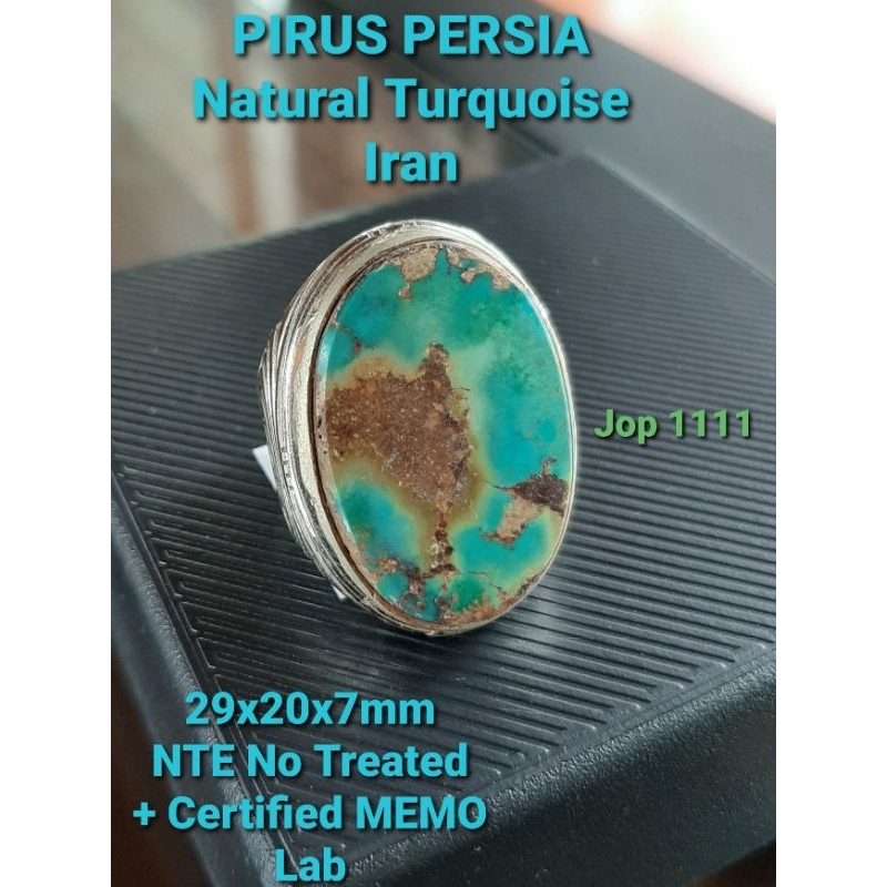 PIRUS PERSIA Natural TURQUOISE IRAN NTE  No Treated + Sertifikat MEMO Lab Gradasi Warna BIRU Jumbo 2