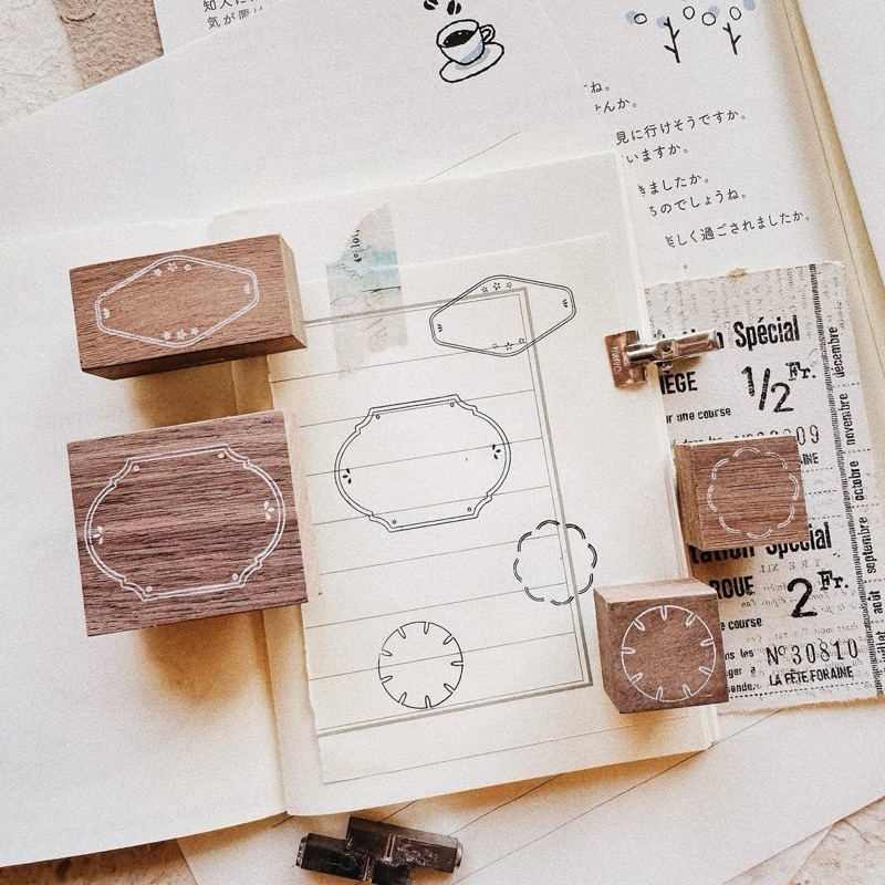 

Penspapersplanner Japanese Frame Series Rubber Stamp