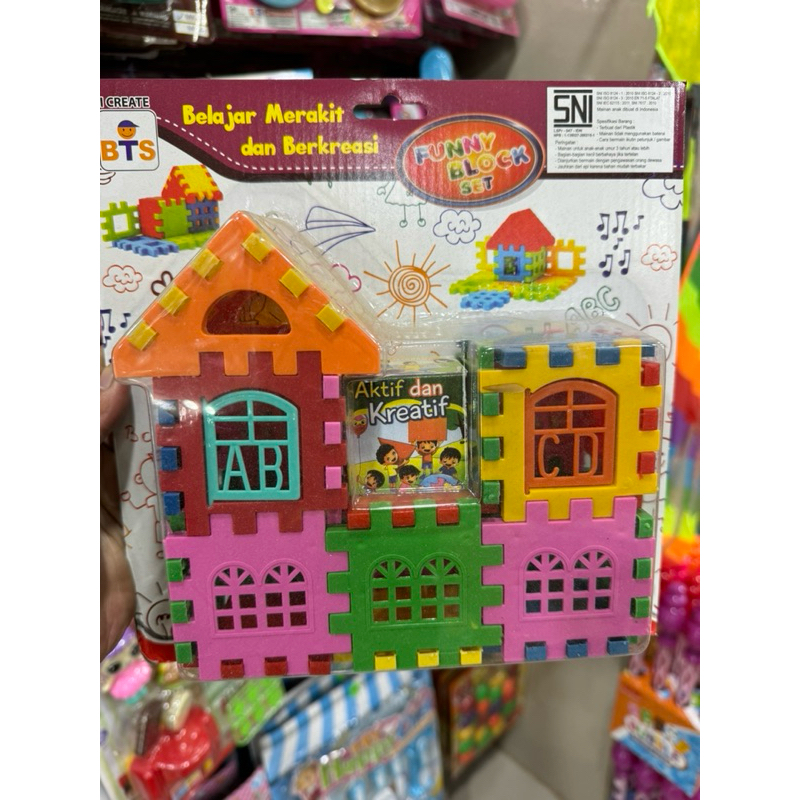 Mainan Puzzle Rumah Funny Block Set