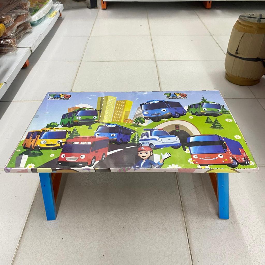 MEJA BELAJAR PELANGI KAKI KAYU