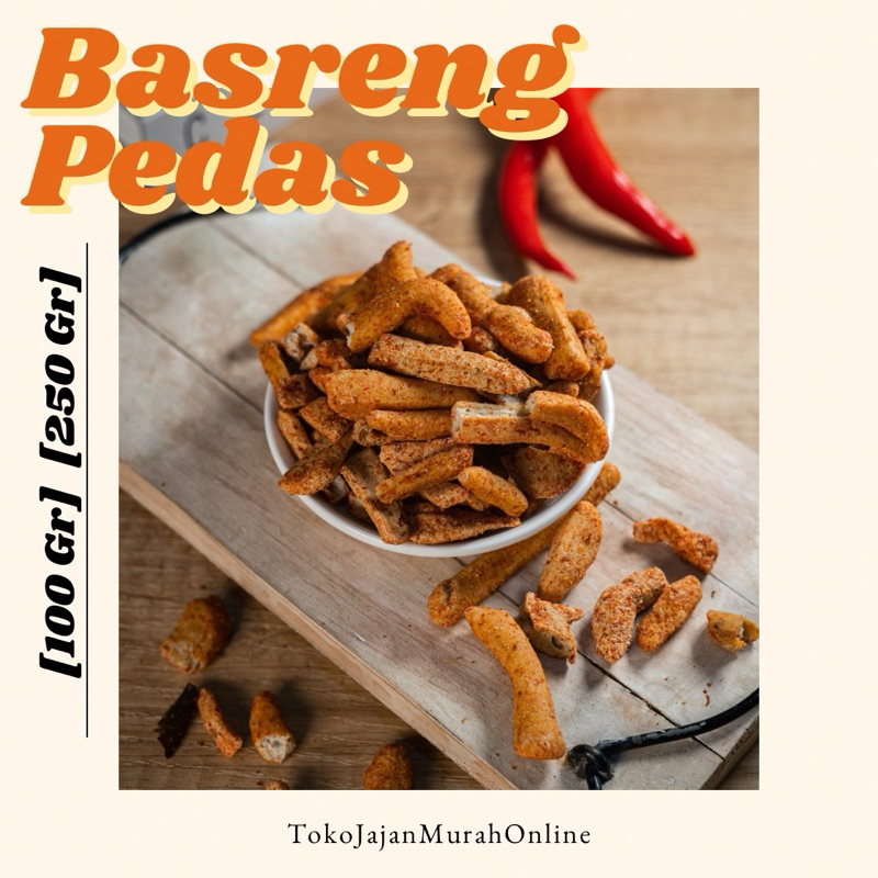 

Camilan Snack Basreng / Bakso Goreng Pedas Rasa BBQ Balado Daun Jeruk Kiloan Renyah Gurih [100 gr] [250 gr]