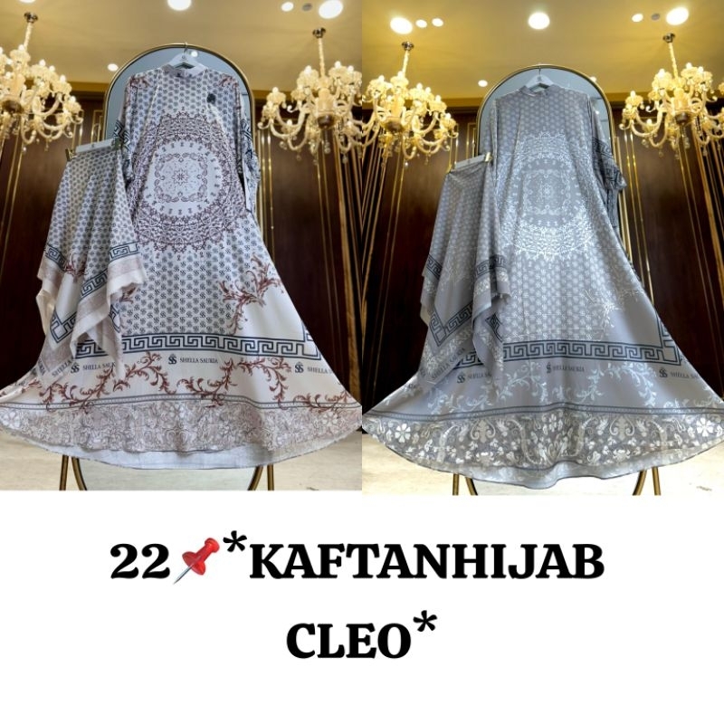 (BISA COD) 100% ORI GAMIS KAFTAN  CLEO BY SHELLASAUKIA