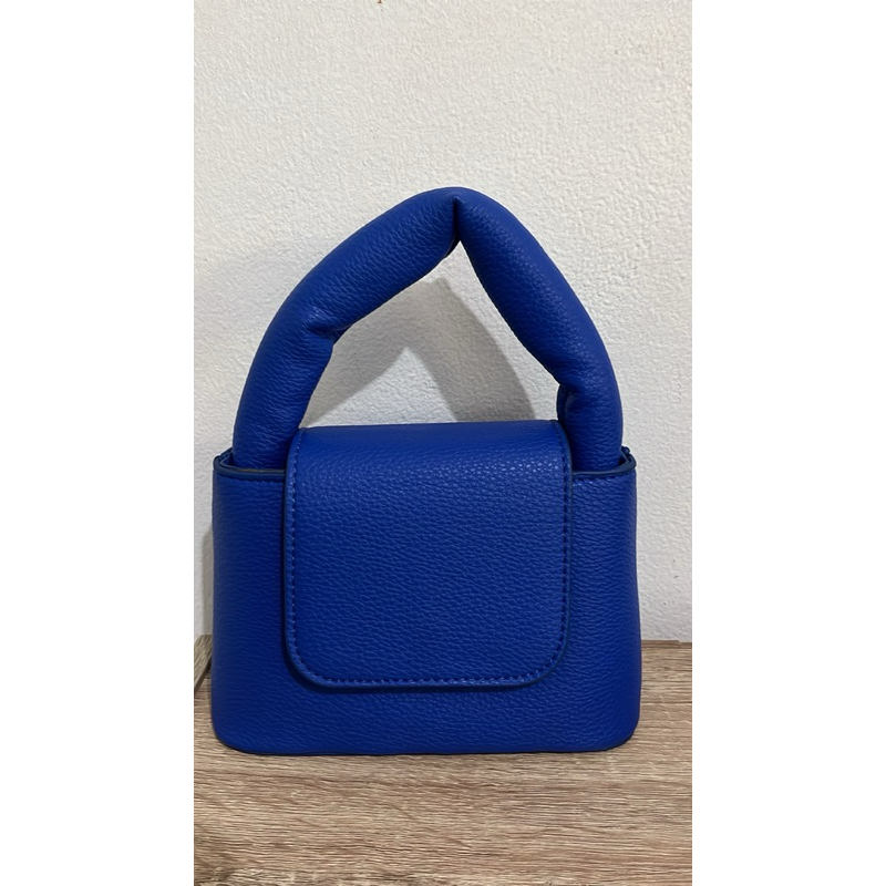 sling bag korea mini sling bag lucu biru elektrik puffy hand bag