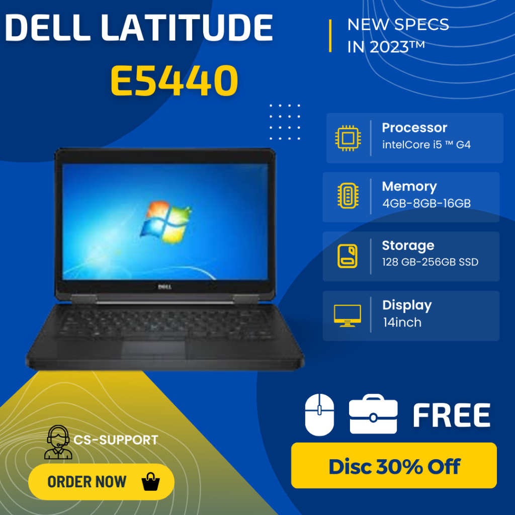 Laptop Dell Latitude E5440 Dual Vga Core i5 Ram 8GB Ssd 256GB MURAH/ORIGINAL/BERGARANSI