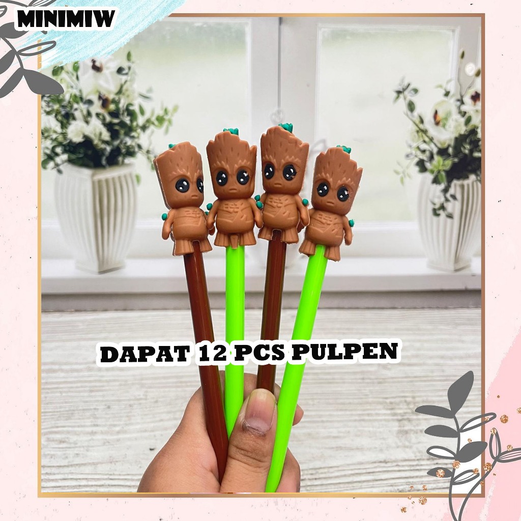 

SELUSIN (12PCS) PULPEN GEL BABY GROOT PGK-1443 AVENGER MARVEL SUPERHERO HERO PEN PENA BOLPEN GUARDIAN SOFT THE GALAXY BOLPOIN LUCU KARAKTER ANAK ALAT TULIS KANTOR SEKOLAH MURAH TERMURAH COD