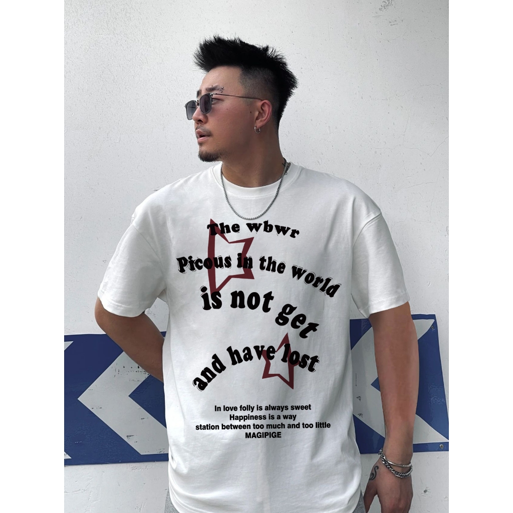 T-shirt Baju Kaos Pria couple pasangan keren Kece Distro Terbaru kekinian Korean Style Oversize C211