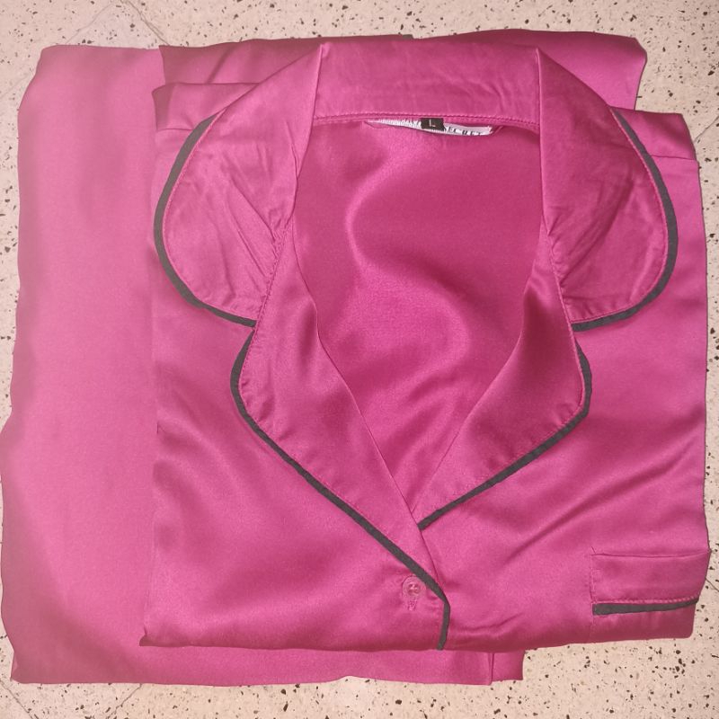 Piyama Set Pink VS | Lengan Panjang
