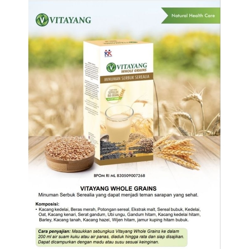 

vitayang whole grains minuman multi oat sereal sehat , cek video squid gane
