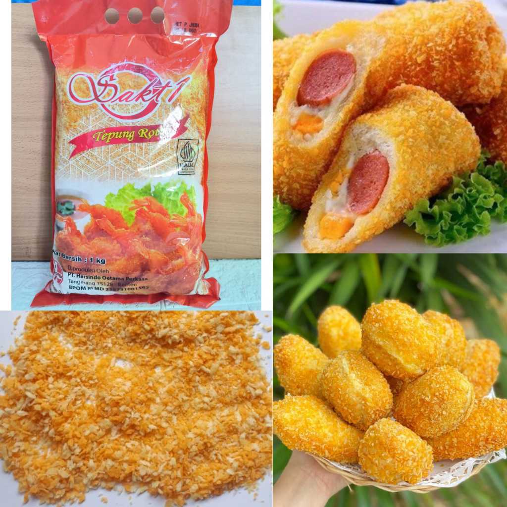 

TEPUNG PANIR MIX SAKTI / PANKO / BREAD CRUMB / TEPUNG ROTI SAKT1 BERAT 1KG