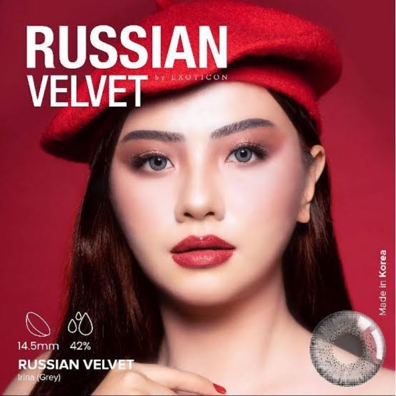 SOFTLENS RUSSIAN VELVET IRINA (GREY) MINUS -0.50 S/D -6.00 BY EXOTICON
